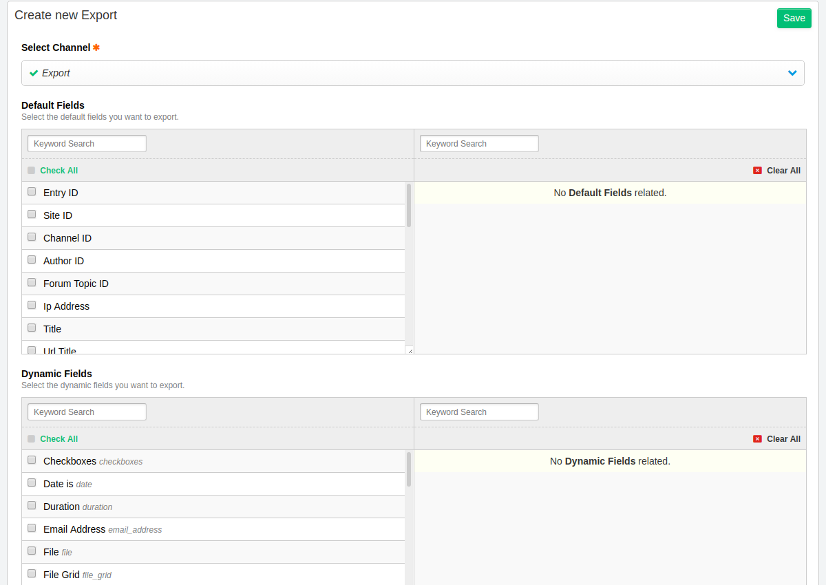 5 - Create new settings 2