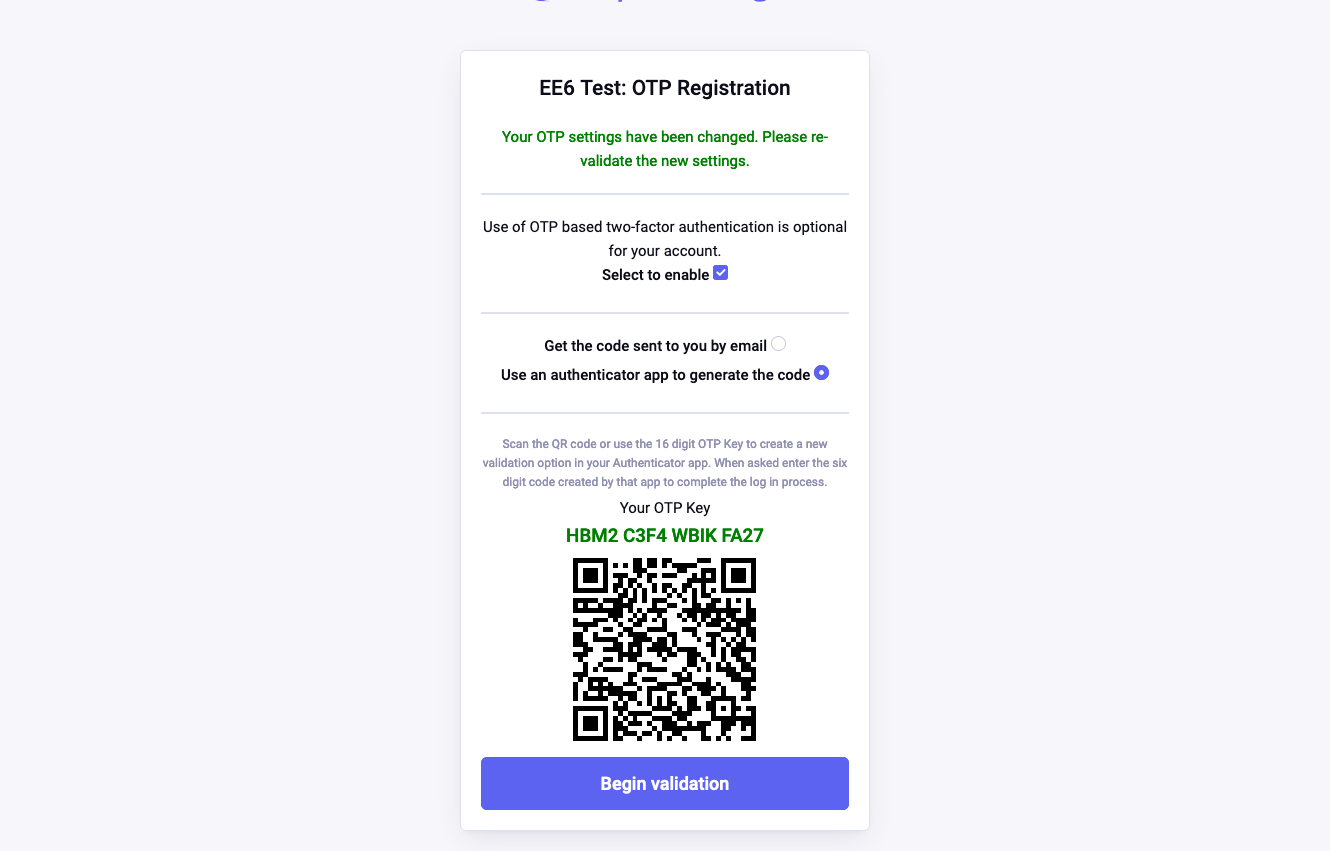 Use QR code to configure Authenticator Apps