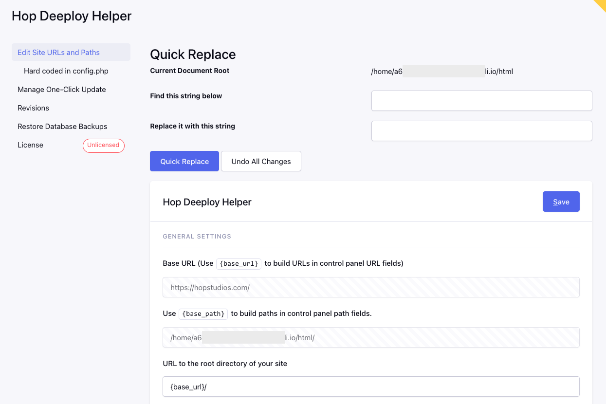 Deeploy Helper URLs and Paths Example
