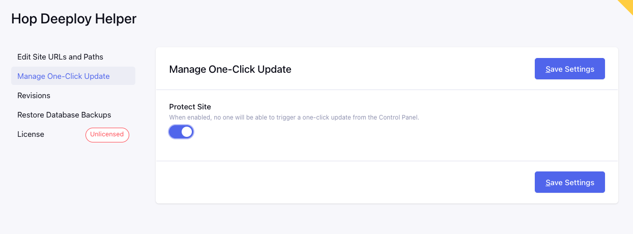 Deeploy Helper Manage One Click Update Example